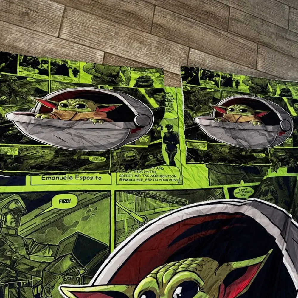 Star Wars Green and Black Yoda Duvet Cover